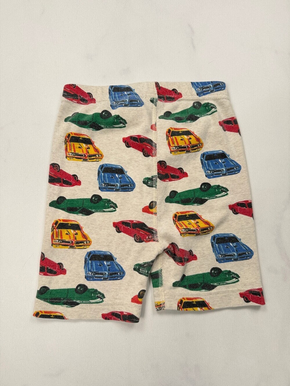 Hanna Andersson Cars Sleep Shorts Cream Modern Printed - Boys 8